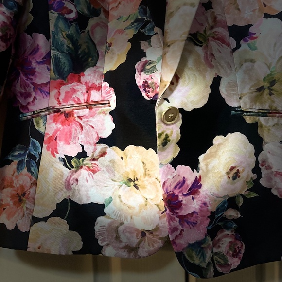 Tahari Arthur S. Levine Women’s Floral Blazer Sz 10 - Picture 5 of 5